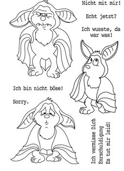 

German bats Clear Stamp for DIY Scrapbooking/Card Making/Kids Fun Decoration Supplies A2167