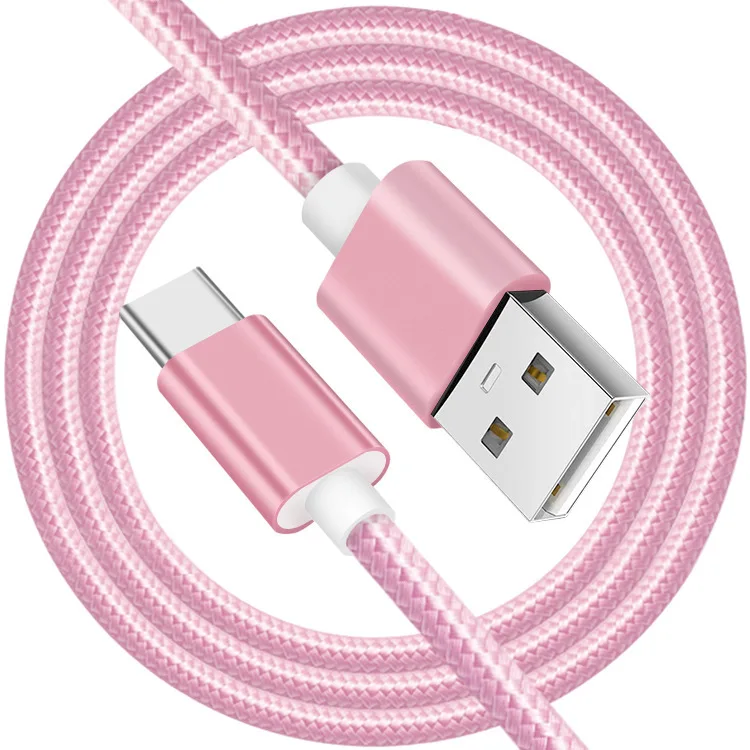 Красивый нейлоновый плетеный кабель usb type-C 1 м 2 м 3M кабель USB C для быстрой зарядки и синхронизации данных для samsung S10 Xiaomi mi9 mi8 huawei type-c