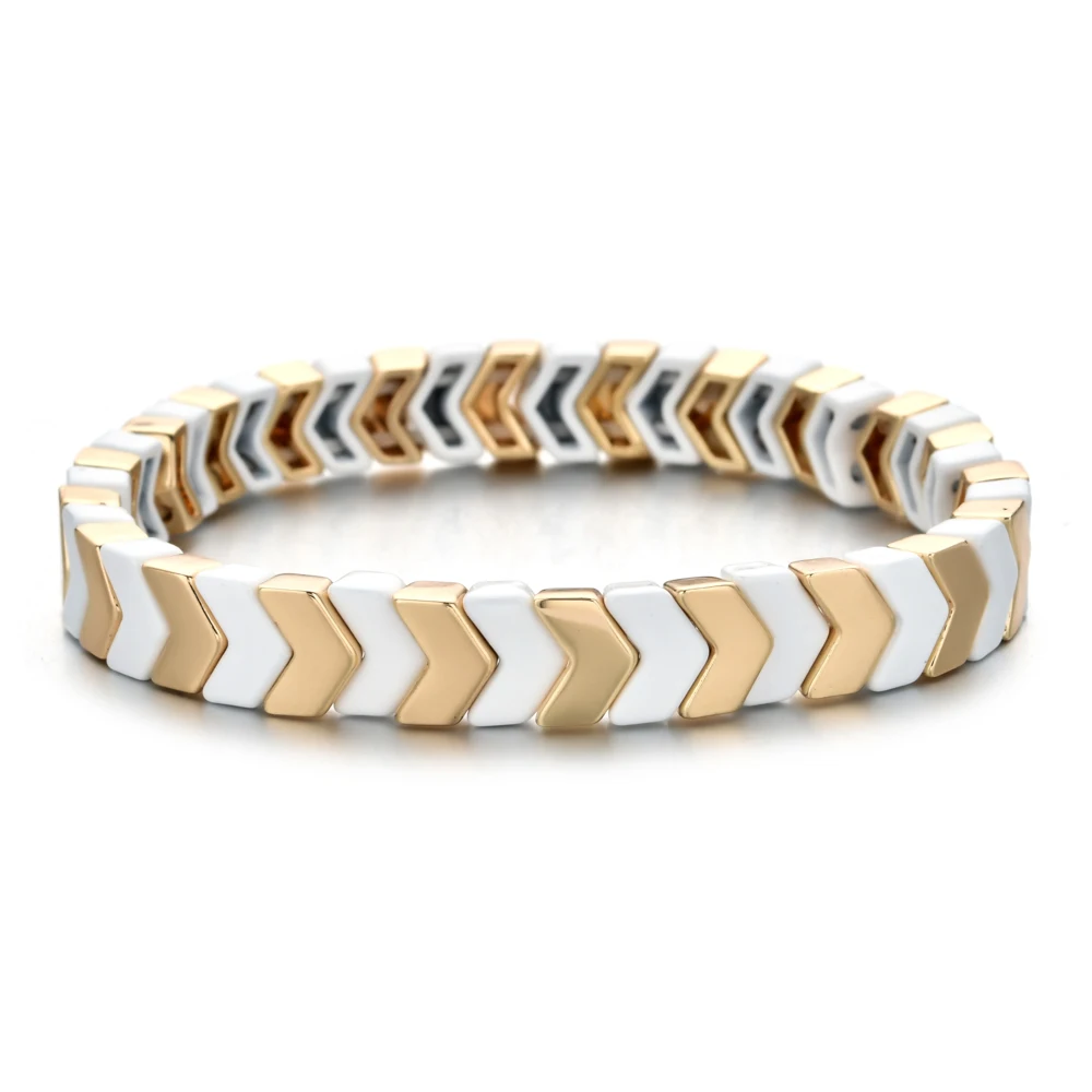 ZMZY Multiple Colors Beads Strand Bracelet Stretchy Bangle Women Jewelry Rainbow Bracelets Colorful Tile Bracelet Bohemian Mujer - Image 4