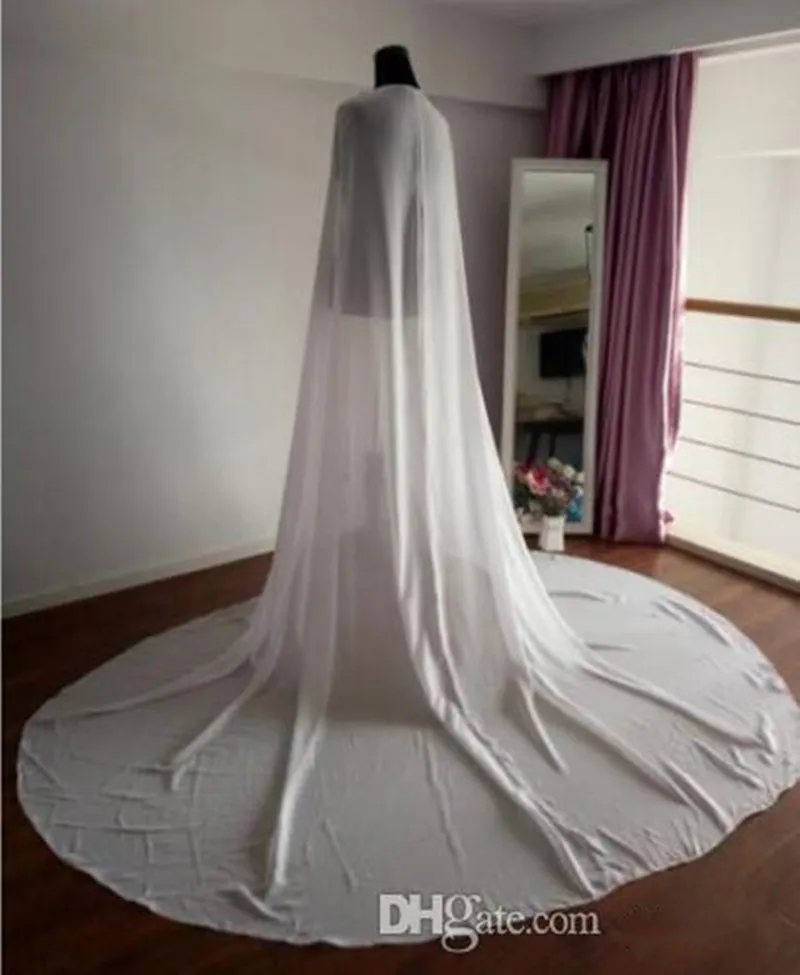 Long-Chiffon-Bridal-Wraps-Jackets-Boleros-White-Ivory-Women-Bridal-Accessories-Brides-Cloaks-Mantles (2)
