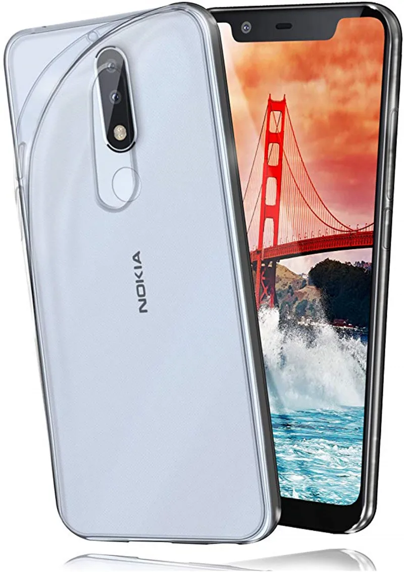 

TPU Case For Nokia 5.1 Plus Case Transparent Silicone TPU Phone Case For Nokia 5.1 Plus TA-1105 TA-1108 Clear Case Soft Cover