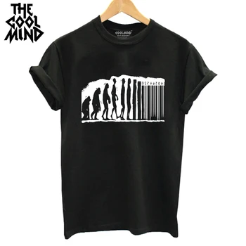 

COOLMIND QI0127B 100% cotton summer tee shirts summer loose women t shirt loose o-neck tshirt women cool t-shirt for girls