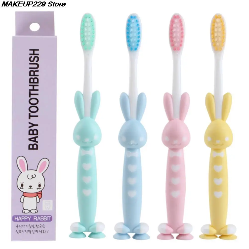 1pcs Kids Baby Soft-bristled Toothbrush For Children Teeth Cute Rabbit Design Training Toothbrushes Kid Dental Care Tooth Brush | Красота и