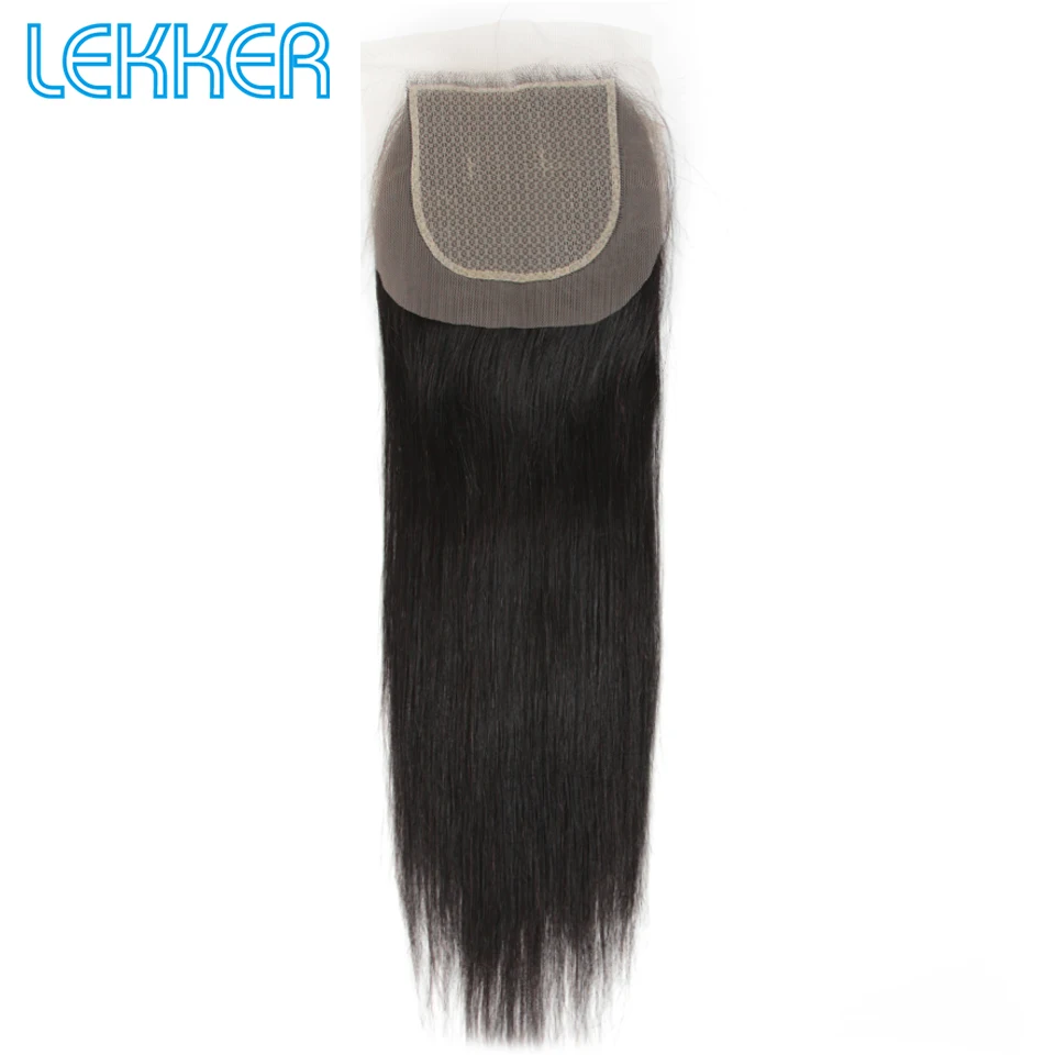 Lekker бразильские человеческие волосы прямые волосы закрытие 4x4 швейцарское кружево Закрытие 8 до 20 дюймов человеческие волосы 5*5 закрытие шнурка