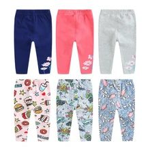 Детские хлопковые штаны с цветами для девочек, летние штаны, мягкие удобные леггинсы для малышей