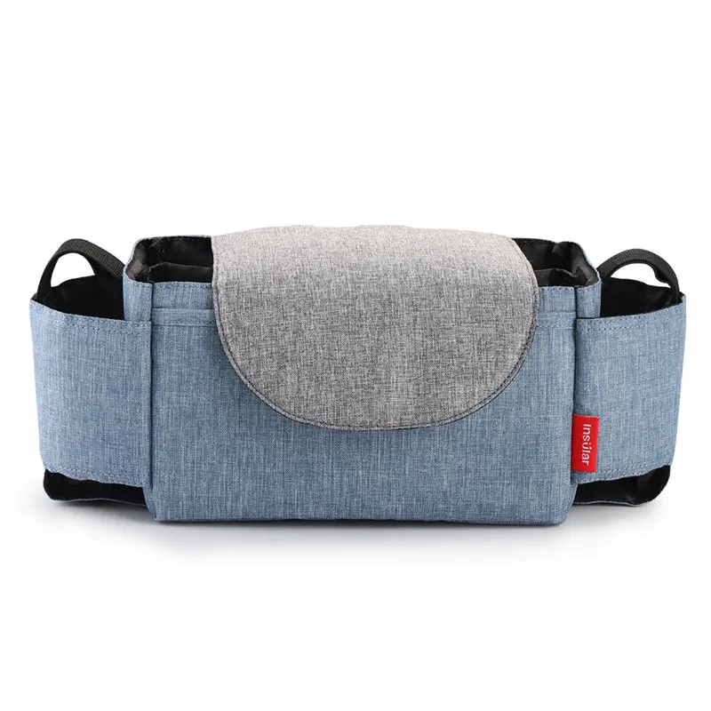 Denim blue Детская тележка многофункциональные подвесные Сумки Большая сумка для хранения Мумия сумка для кормления ребенка водонепроницаемые сумки для ухода за младенцем детские игрушки - Цвет: Denim blue