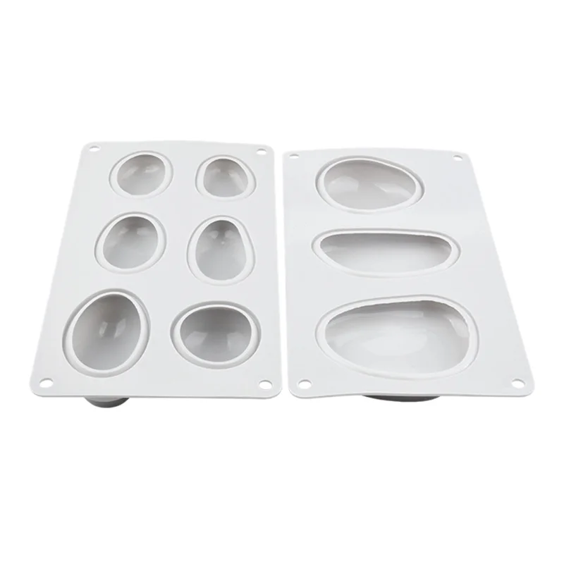 2PCS Pebble Shape Silicone Soap Mold Food Grade Silicone Ice Square
