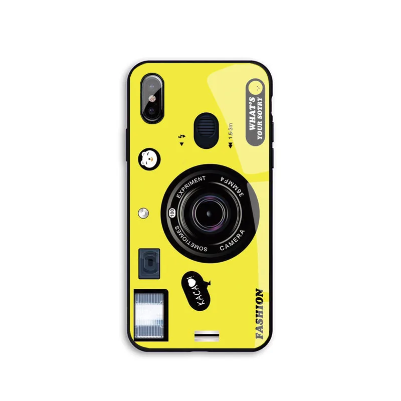 Винтажный чехол из закаленного стекла для камеры iPhone 11 Pro Max XS Max XR X XS i8 Plus i8 i7 i7 Plus чехол для iPhone 11 6s Plus