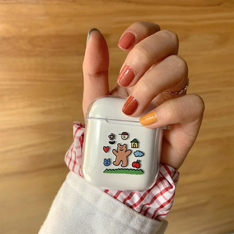 Case For AirPods 2 1 Case Cover Coque Wireless Bluetooth headphones Transparent PC Hard Cover On Air Pods Apple Funda Capa Case For AirPods 2 1 Case Cover Coque Wireless Bluetooth headphones Transparent PC Hard Cover On Air Pods Apple Funda Capa