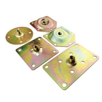 

4pcs Furniture Angled Legs Fixing Attachment Plates 7X7CM Mounting Bracket for Eccentric Wheel Table Sofa Feet Support Hardware
