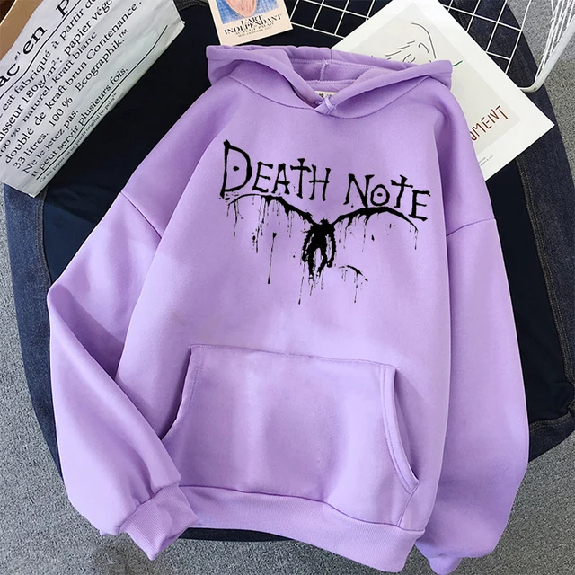 Harajuku Death Note Hoodies Unisex Horror Hoodie Pullovers Spring Autumn Casual Graphic Hooded Streetwears  Hoody Sweatshirts 3