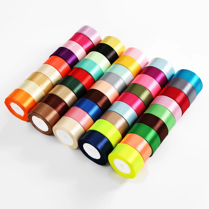 25 ярдов украшения для рождественской вечеринки Корсажная шелковая атласная