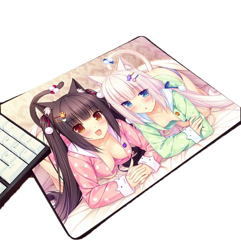 ACG анимационная игра милые девушки Chocola Nekopara коврик для мыши горячие аниме игры узор так мило аниме девушки кошка ПК Настольный коврик - Цвет: 250X290X2MM