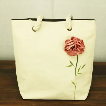 

Hand-painted ladies shoulder bag literary fan casual fashion female bag original characteristics ethnic style hand drawn handbag