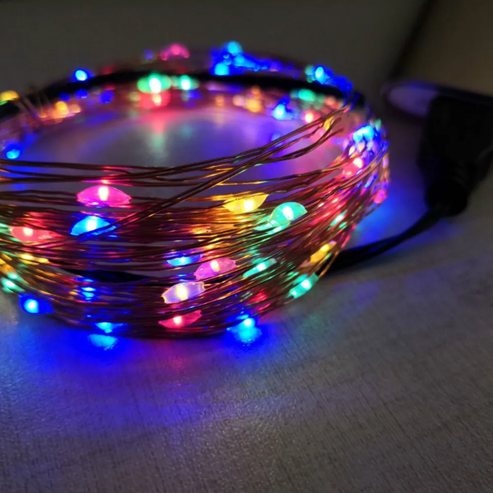 

1M 2M 3M 5M 10M 20M Copper Wire LED String Lights Holiday lighting Fairy Garland For Christmas Tree Wedding Party Decoration