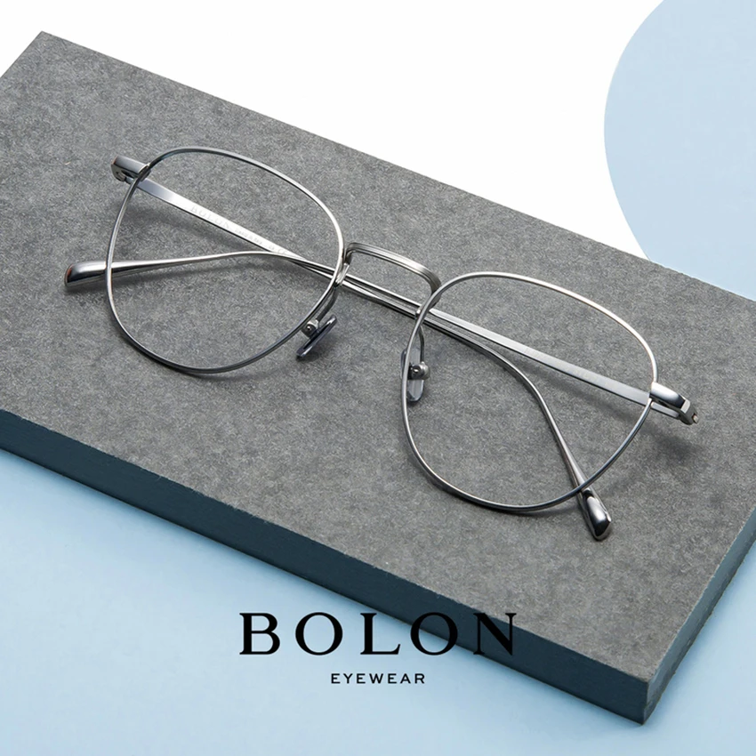 

BOLON Classy Eye Glass Frame for Men Women Silver Rose Gold Eyeglasses Clear Lens Rx-able Optical Glass Spectacles Frames BJ7011