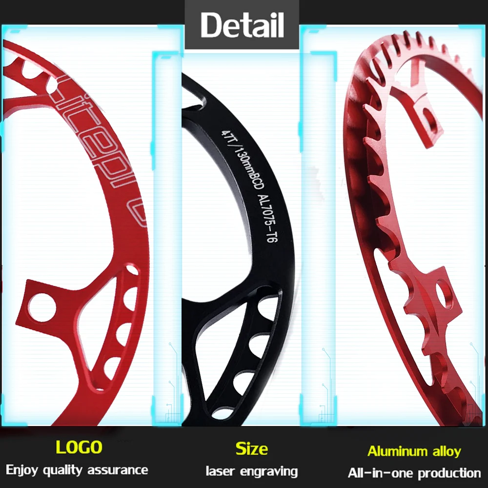 Litepro односкоростная 130BCD Складная велосипедная система BMX Chainwheel 45 T/47 T/53 T/56 T/58 T AL7075 цепное колесо 170 мм кривошипное кольцо