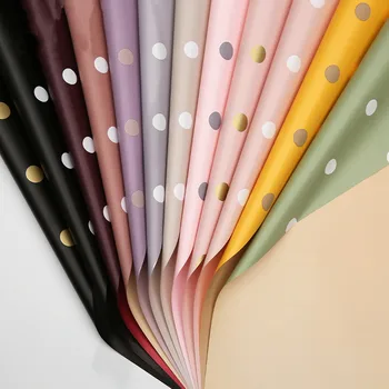 

5Pcs Wave Point Bouquet Flowers Packaging Paper DIY Crafts Scrapbook Wedding Bouquet Gift Box Waterproof Wrapping Origami Paper