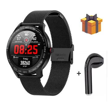 

L9+Free Gift/set IP68 Waterproof Women Men Heart Rate Smart Watch 1.3 Round Screen Call Remind Smartwatch For Xiaomi huawei IOS