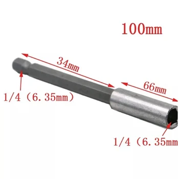 

1/4inch Power Bar Screwdriver Accessory Hand Tool Extension Bit Quick Release Rod Holder Hex Magnetic 60/100/150mm