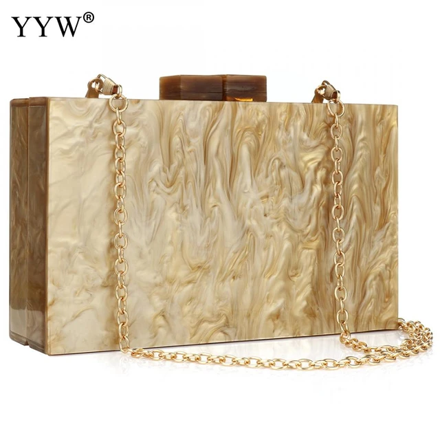 Acrylic Box Chain Shoulder Bag  Mini Women Acrylic Clutch Bag - Handbag  Women Party - Aliexpress