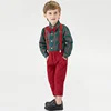 Top and Top Toddler Boys Clothing Set Autumn Winter Children Formal Shirt Tops+Suspender Pants 2PCS Suit Kids Christmas Outfits ► Photo 3/6