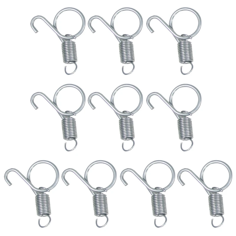 10 Packs Spring Hooks For Rabbit Cage Spring Latch Door Cage Hooks Wire Cage Clips Snap Hooks
