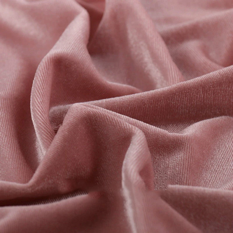 Ткань из плотного бархата для обивки одежды, скатерти DIY - Цвет: Pink