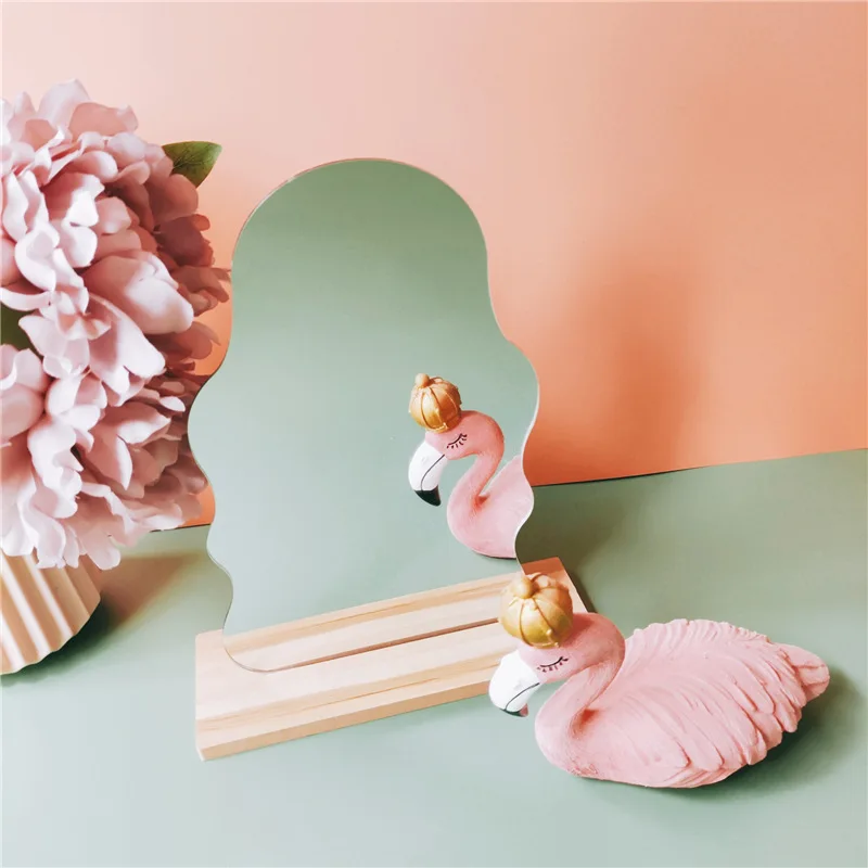 Decorative Mirror wooden base cosmetic beauty tools