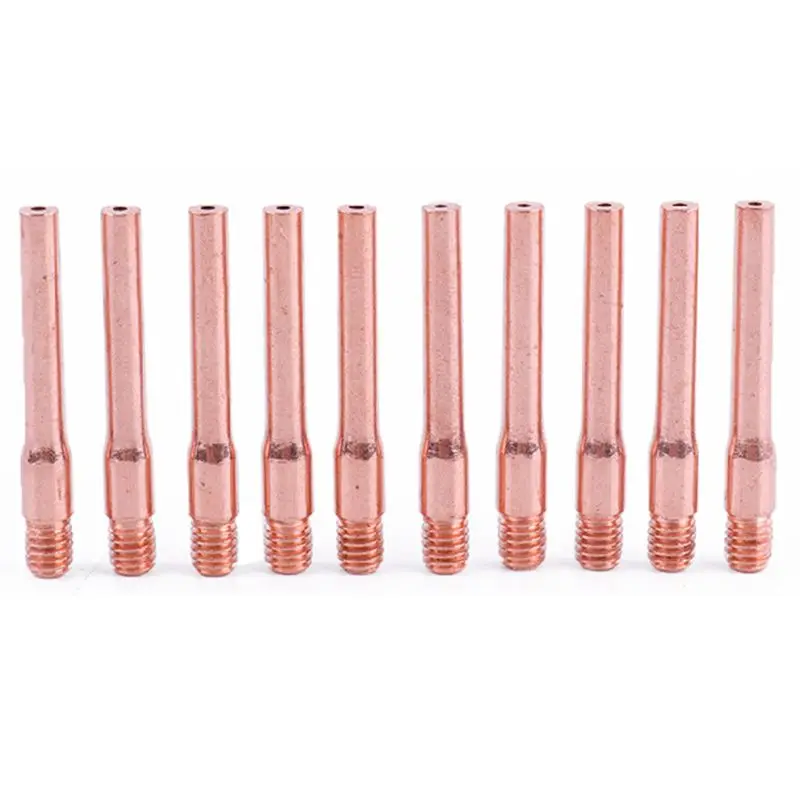

10pcs OTC Welding Torch Contact Tips Copper Gas Nozzle 0.8/1.0/1.2/1.4/1.6mm 831F