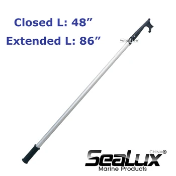

Sealux 2 steps Pro Telescoping boat hook Floats on water for Marine Boat Yacht Fishing marine accessory