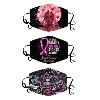 

Adult Face Mouth Mask Adjustable Sport Outdoor Mouth Cover Mask Prevent Breast Cancer Printed Ice Silk Mask Adult Customized 3PC