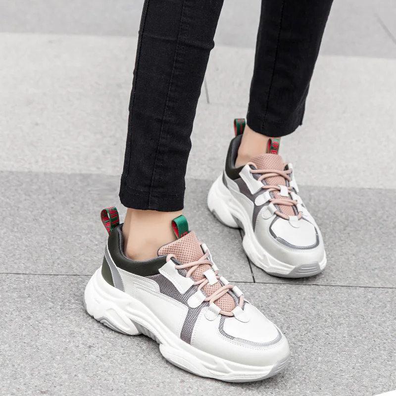 

Sneakers Women New Spring Breathable Casual Shoes Basket Female Platform Flats Shoes Woman Trainers Chaussure Femme 2020