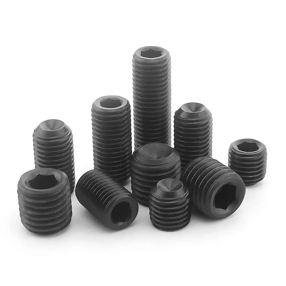 

M16-M24 Black Grub Screws Cup Point Hex Hexagon Socket Set Screw Allen Headless Set Screws Bolts High Tensile 12.9 Grade