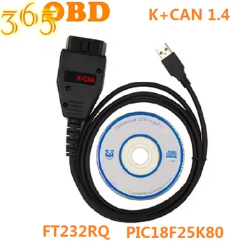 

Car Diagnostic Cable forVAG K+CAN 1.4 with FTDI FT232RQ PIC18F258 OBDII Scanner OBD2 Diagnostic Interface Cable for Multi-car