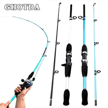 GHOTDA Baitcasting çubuk 1.5M 1.8M M güç cazibesi çubuk döküm iplik Wt 3g-21g Ultra işık tekne cazibesi olta