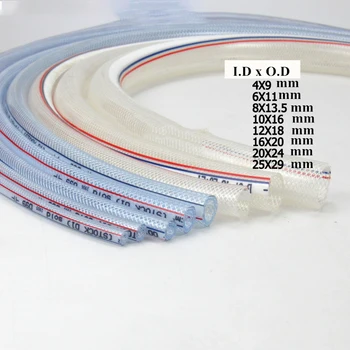 

1m PVC Fiber Reinforced Flexible Oxygen Tube Hose Pipe Garden Irrigation Soft Hose Tap Water Hose Home Wash Hose pipe