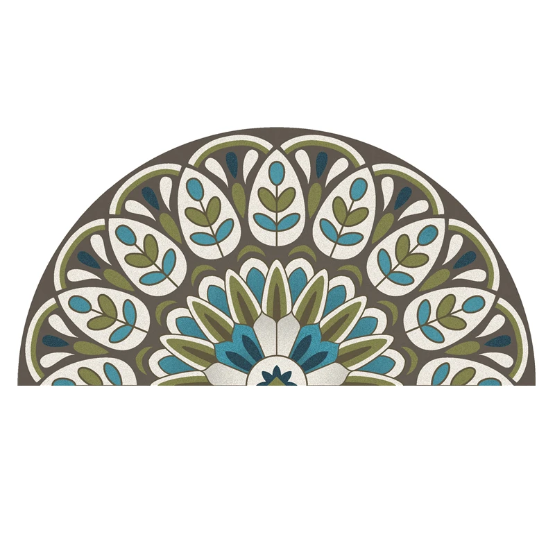 

Nordic Style Half Round Carpet Bath Mat For Door Bedroom Bedside Rugs For Living Room Home Entrance Floor Mat Kitchen Bathroom