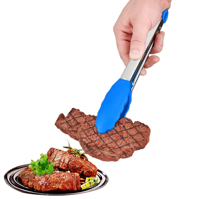 1PCS Silicone BBQ Grilling Tong Salad Bread Serving Non-Stick Kitchen Barbecue Cooking with Joint Lock | Дом и сад