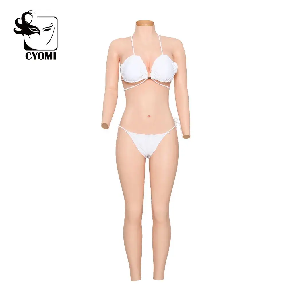 CYOMI 9-point Silicone breast forms Bodysuit silicone gel drag queen Vagina pantys for Crossdresser Transgender 2G |