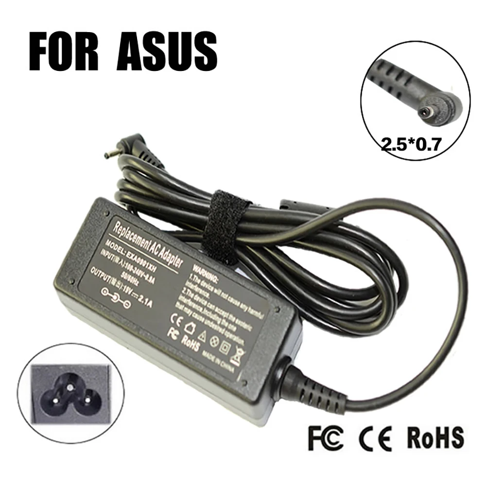 Замена для Asus 19V 2.1A 2 5*0 7 MM 40W Универсальный ноутбук AC зарядное устройство питания