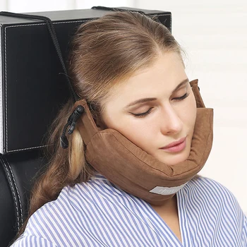 

Neck Supporting Travel Pillow Hanging Sleeping Pillow Airplane Travel Nap Head Chin Support Wrap New Arrival