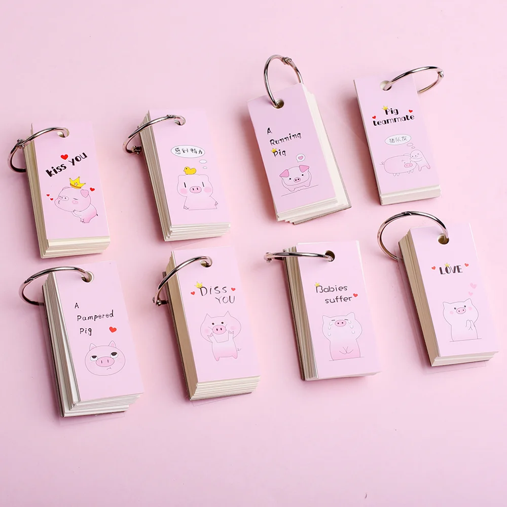 Kreatif Lucu Kawai Estetika Babi Memo Pad Pengikat Cincin Notepad Alat Tulis Flashcard Kantor Kertas Aksesori Kembali Ke Sekolah Pasokan Memo Bantalan AliExpress