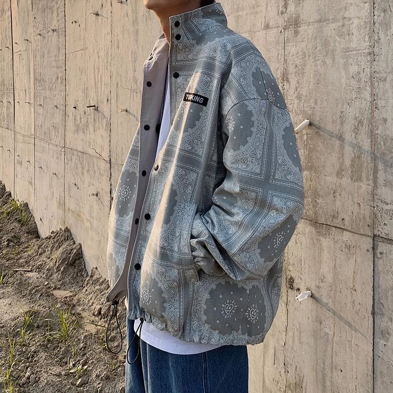 

Spring and autumn 2020 new coat men's leisure and loose BF work jacket on both sides