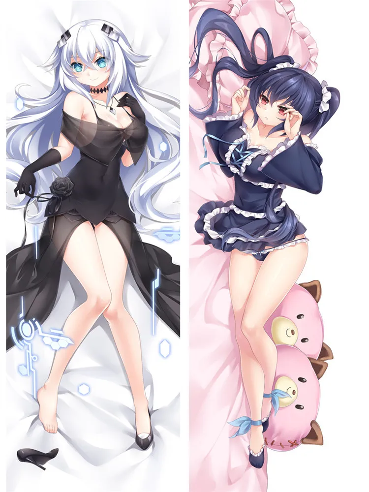 Cosplay Anime Dakimakura Pillowcase Hyperdimension Neptunia Black Heart Noire DIY Decorative Hugging Body Pillow Cover Case Gift