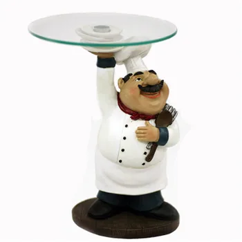 

Resin Hand Lifting Tray Chef Sculpture Creative Home Decoration Accessories Fruit Storage Hotel Dessert Shop Decoration A972