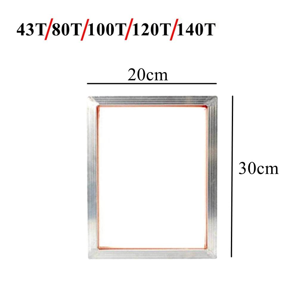 4 шт. 43 T/100 T/120 T/140 T набор для шелкотрафаретной печати алюминиевая рама+ шарнирный зажим+ эмульсионный совок для нанесения покрытий+ скребковый инструмент комплекты деталей