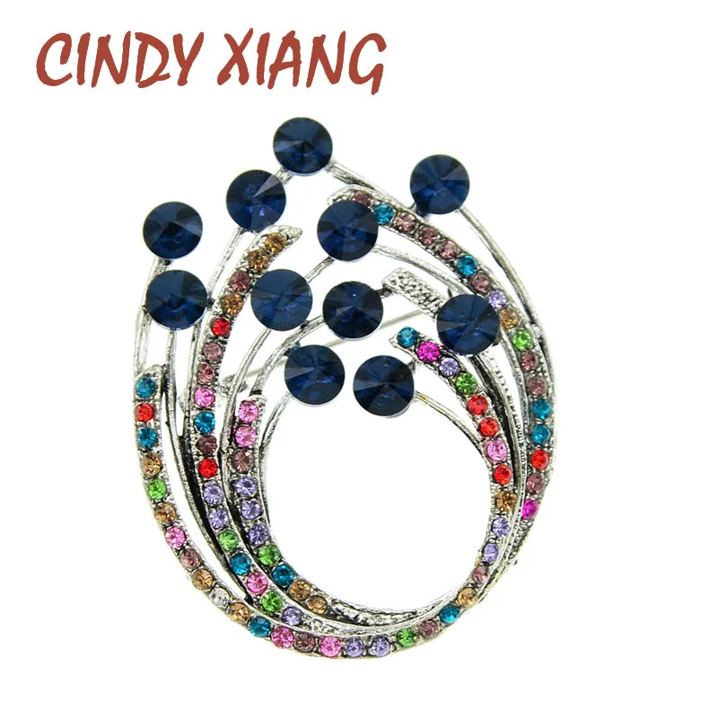 Женские броши в виде цветка CINDY XIANG стразы смешанных цветов модные ювелирные