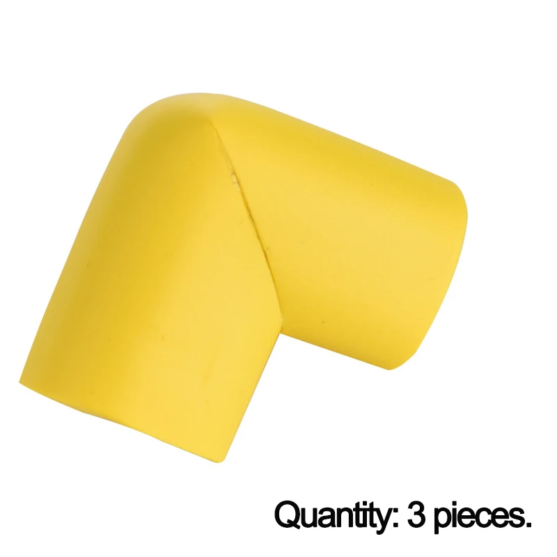 3 шт. защитный уголок для детей, мягкий настольный стол, безопасный уголок для детей, защита для кромок, защита для окон - Цвет: yellow