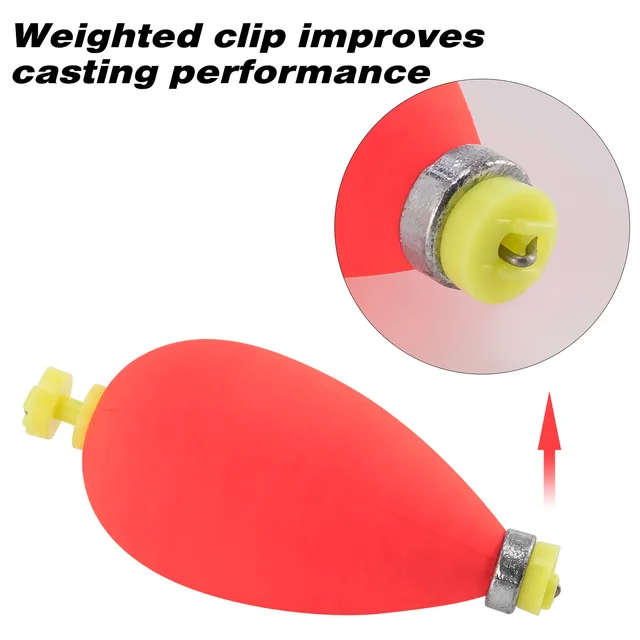 5pcs Fishing Weighted Foam Floats Snap-on Floats Oval Shape Buoy Bobber  Strike Indicator For Bottom Rig Bass Trout Crappie - Fishing Float -  AliExpress
